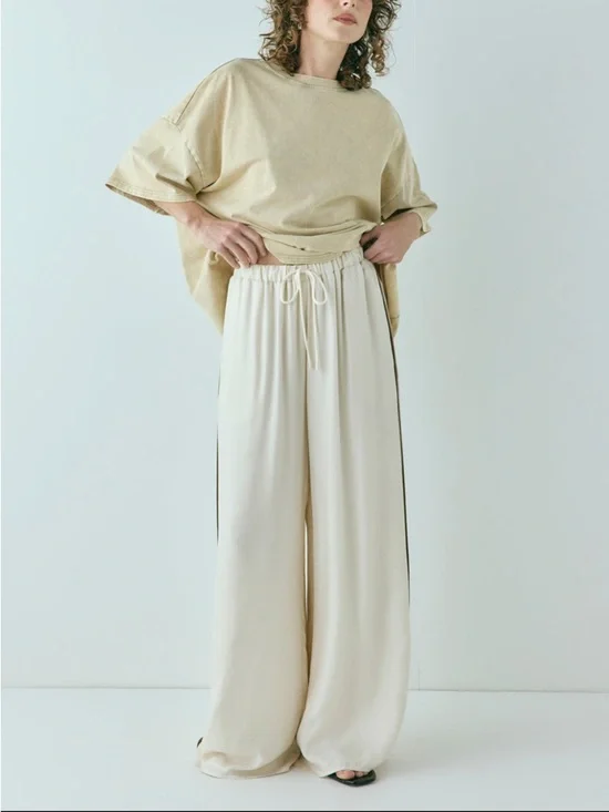 VRG GRL Moonscapes Pants Cream with Black Stripe - Picture 1 of 5